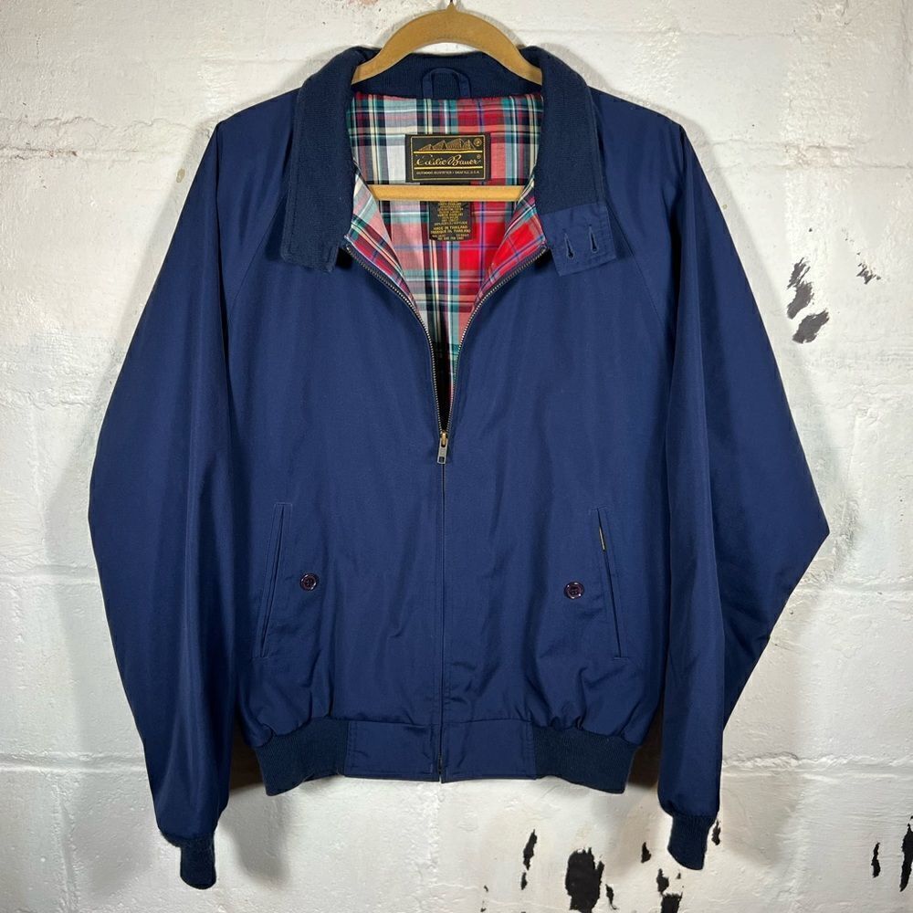 Vintage Eddie Bauer Plaid Lined Bomber